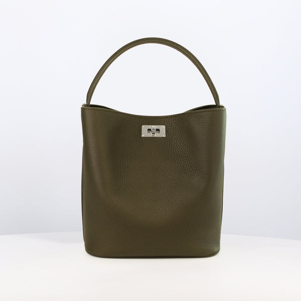 SAC SEAU EN CUIR ODÉON MINI KAKI