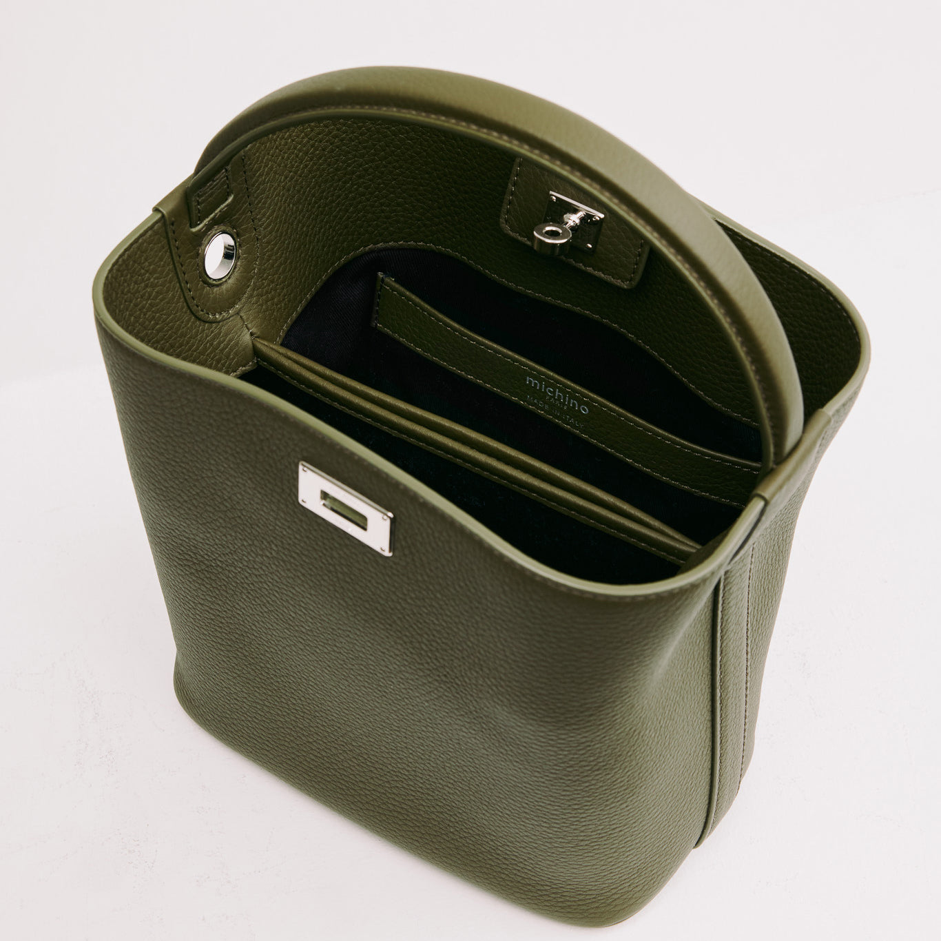 SAC SEAU EN CUIR ODEON MINI KAKI