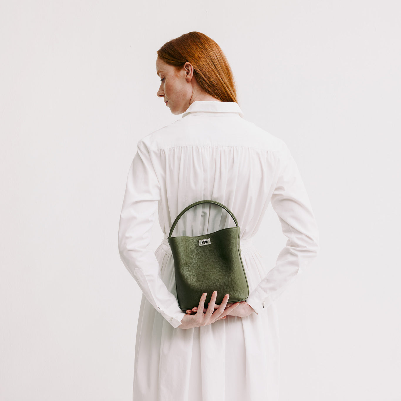 SAC SEAU EN CUIR ODEON MINI KAKI