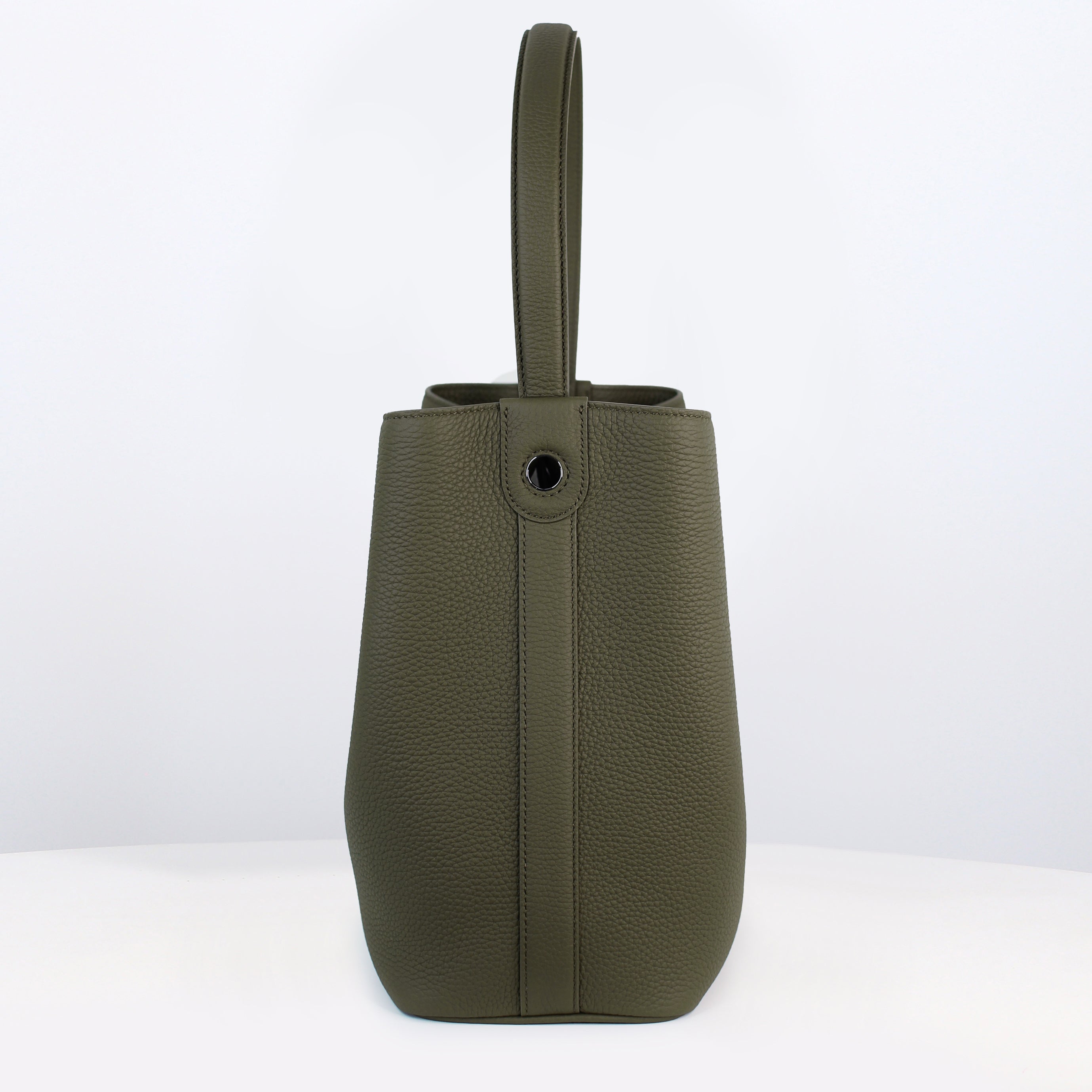 SAC SEAU EN CUIR ODÉON PM KAKI