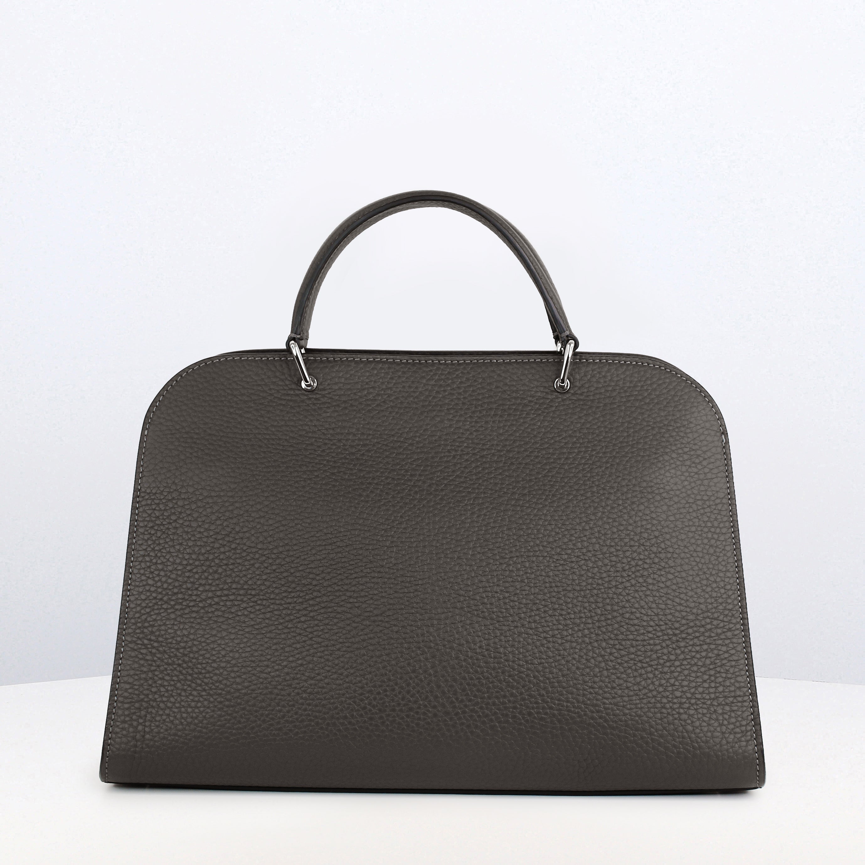 SAC À MAIN EN CUIR OPÉRA PM GRIS CHARBON