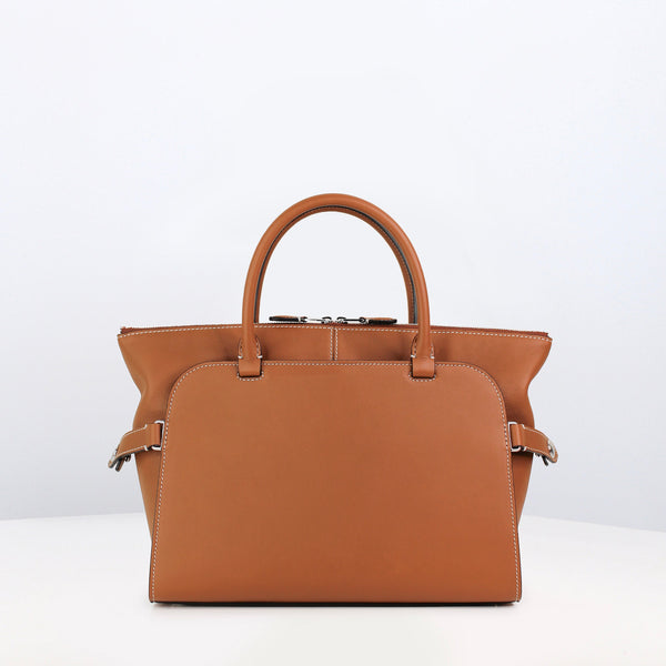 LEATHER HANDBAG SEPTIEME PM GOLD